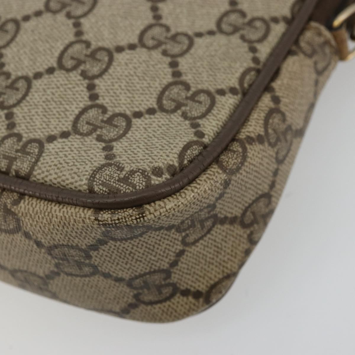 GUCCI GG Supreme Shoulder Bag Beige Gold 97 02 068 Auth ep14104
