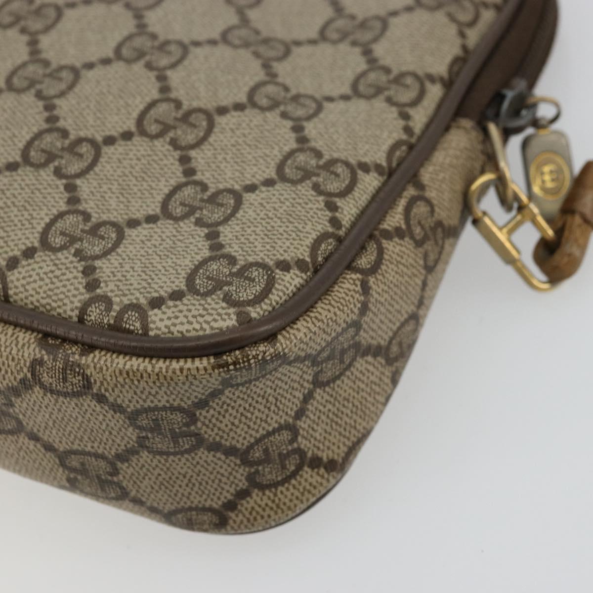GUCCI GG Supreme Shoulder Bag Beige Gold 97 02 068 Auth ep14104