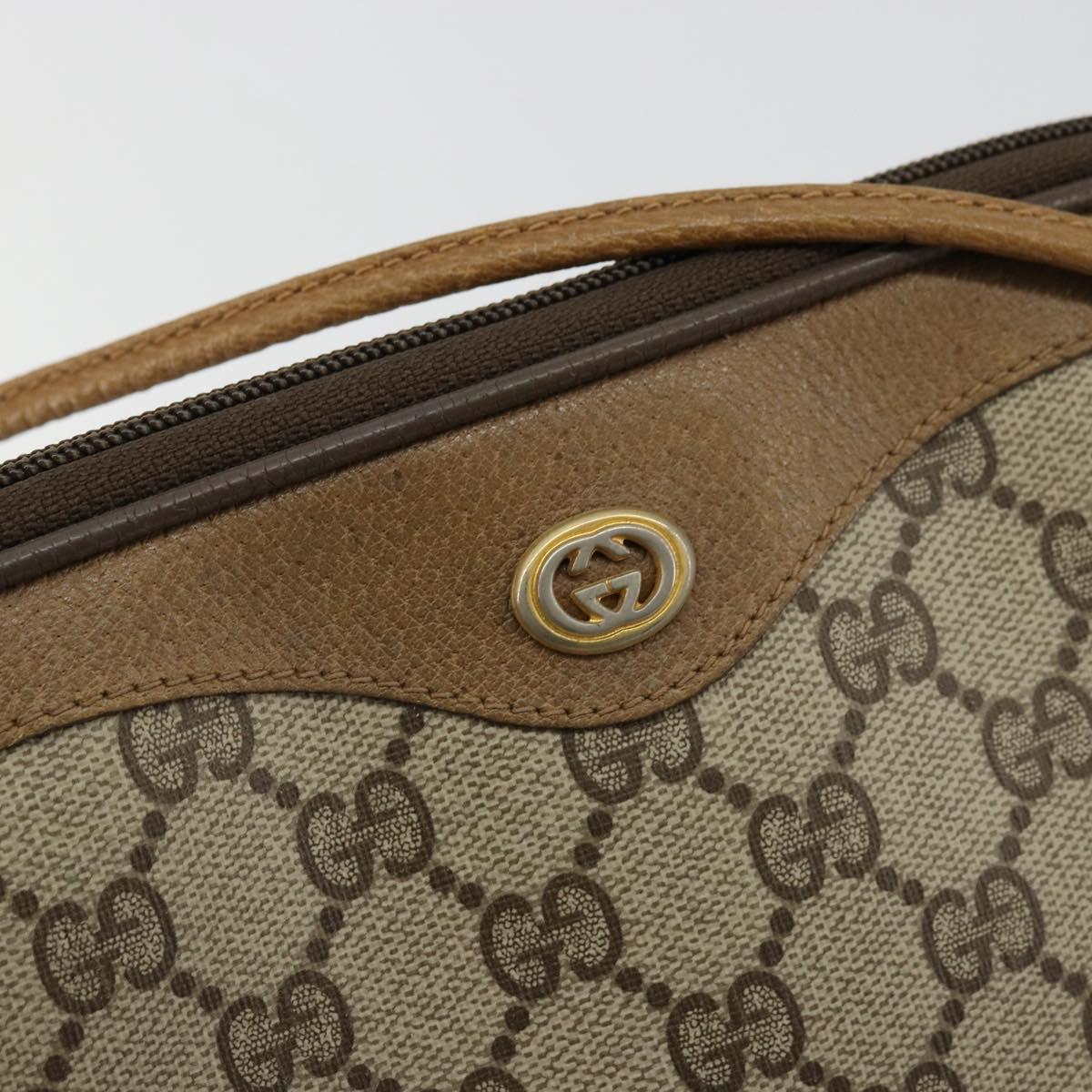 GUCCI GG Supreme Shoulder Bag Beige Gold 97 02 068 Auth ep14104