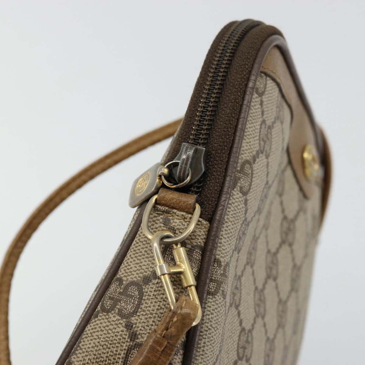 GUCCI GG Supreme Shoulder Bag Beige Gold 97 02 068 Auth ep14104