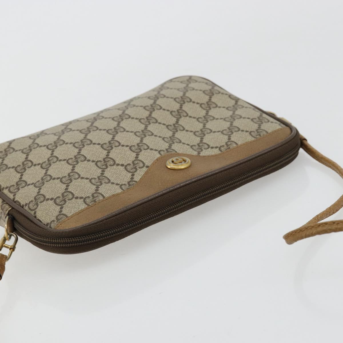 GUCCI GG Supreme Shoulder Bag Beige Gold 97 02 068 Auth ep14104
