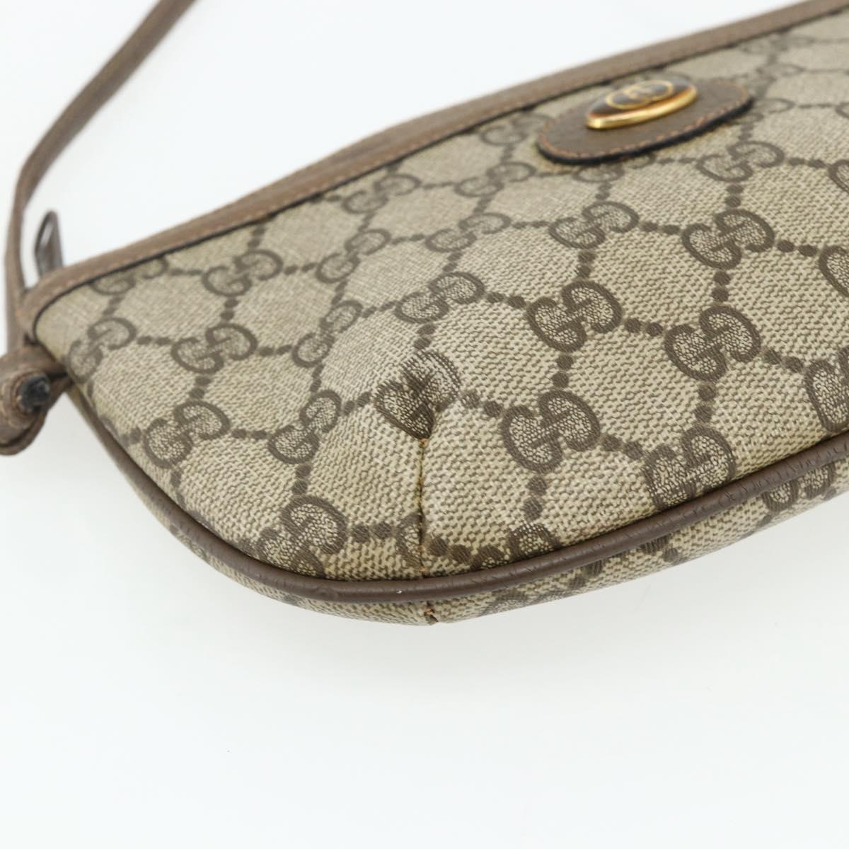 GUCCI GG Supreme Shoulder Bag PVC Beige Gold 904 02 020 Auth ep14105