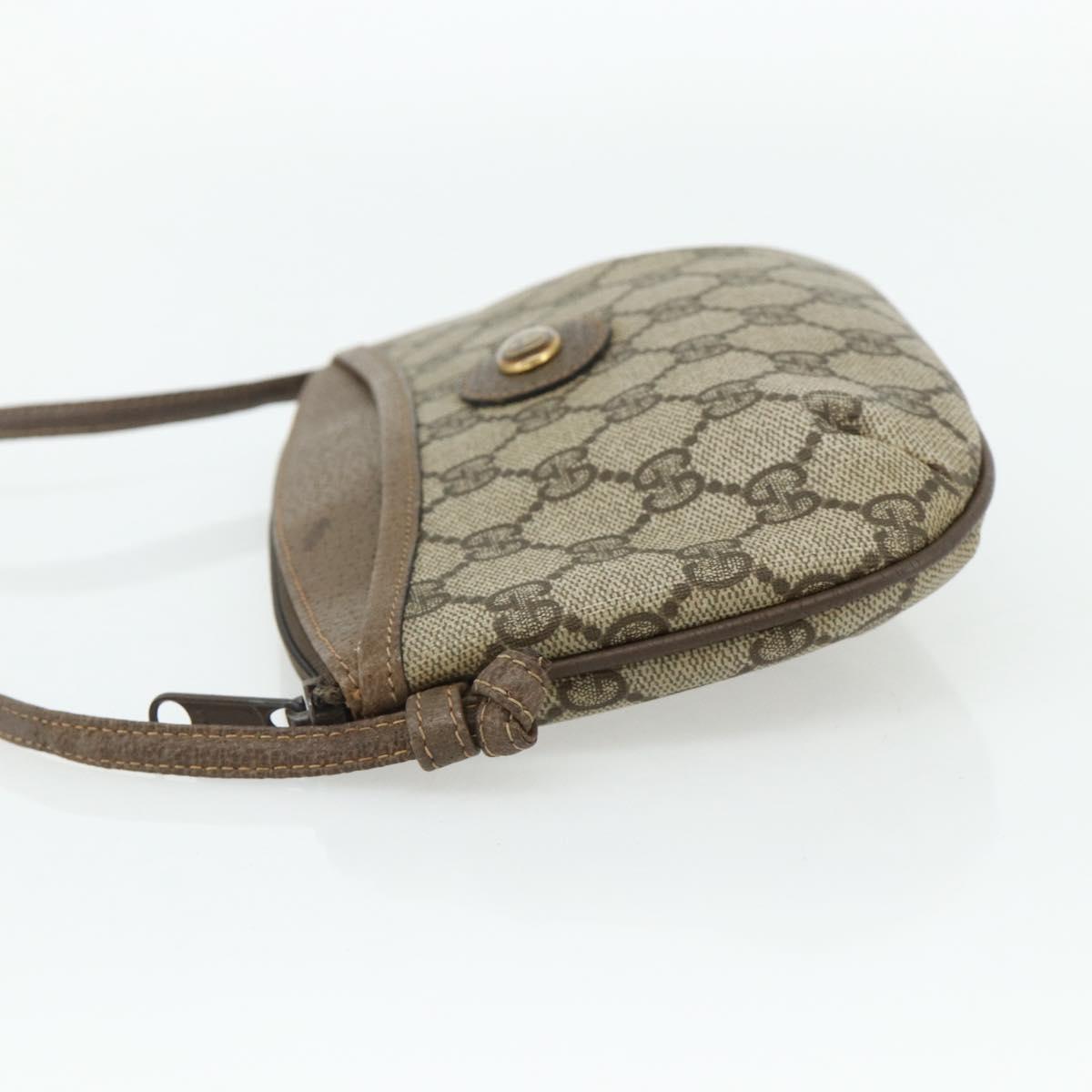 GUCCI GG Supreme Shoulder Bag PVC Beige Gold 904 02 020 Auth ep14105
