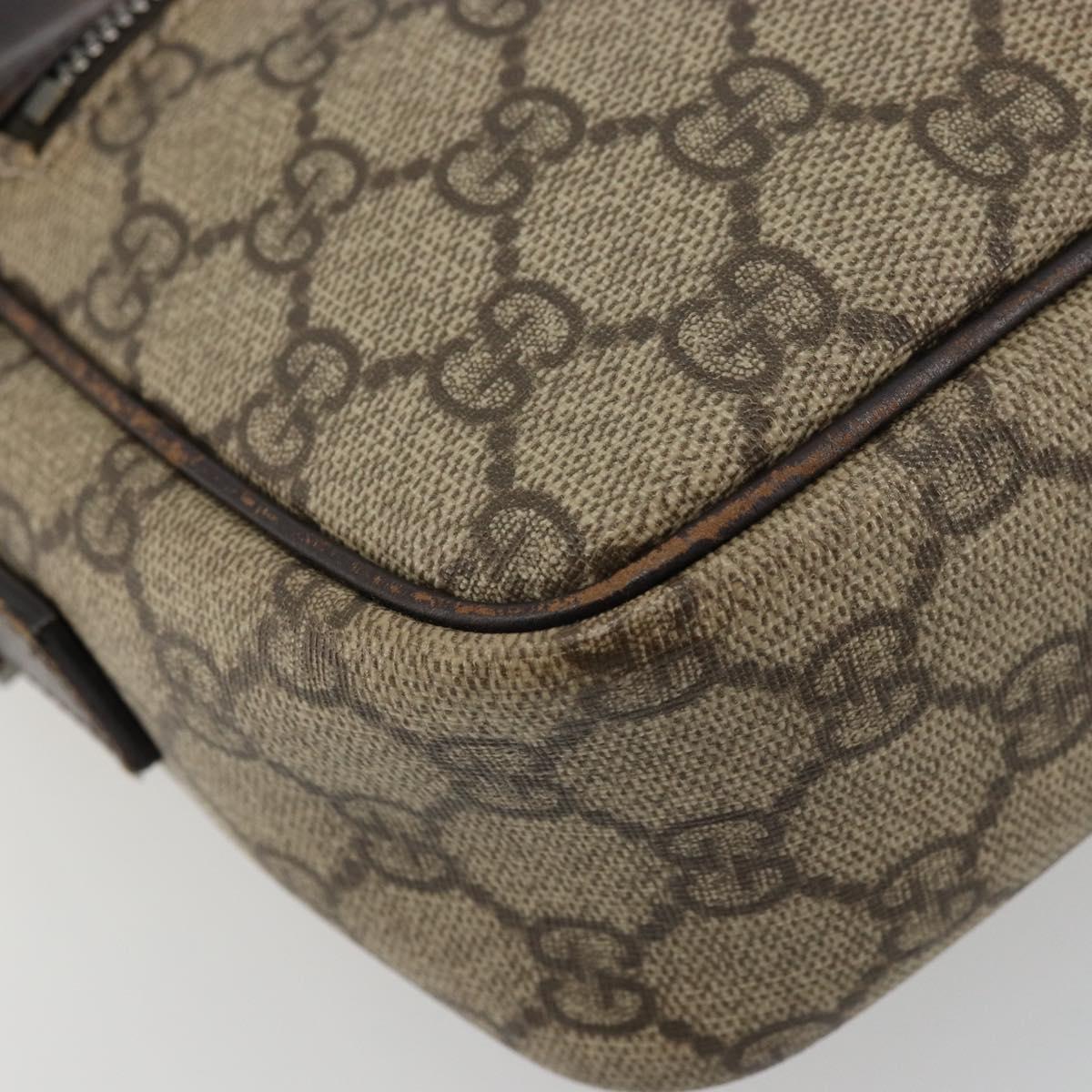 GUCCI GG Supreme Shoulder Bag PVC Beige Silver 114291 Auth ep14124