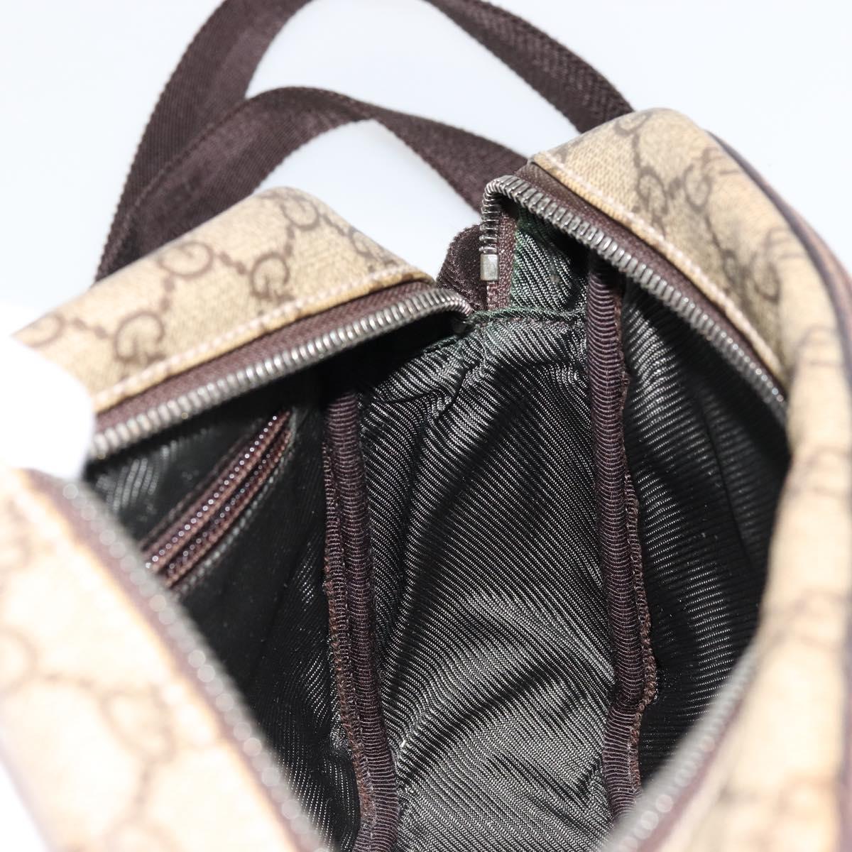 GUCCI GG Supreme Shoulder Bag PVC Beige Silver 114291 Auth ep14124