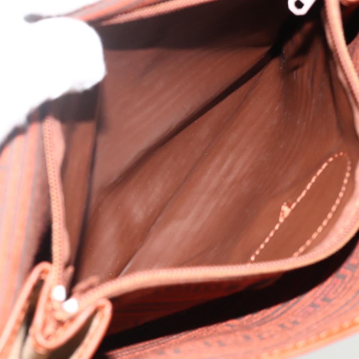 SAINT LAURENT Shoulder Bag Canvas Beige Gold Auth ep14127