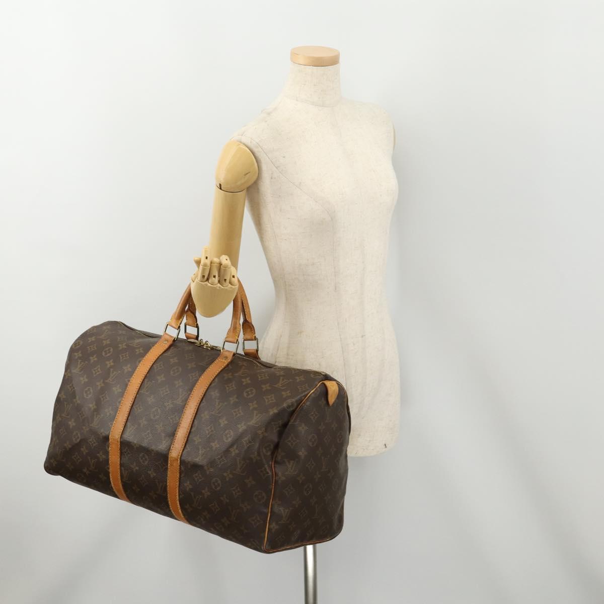 LOUIS VUITTON Monogram Keepall 50 Boston Bag M41426 LV Auth ep14130