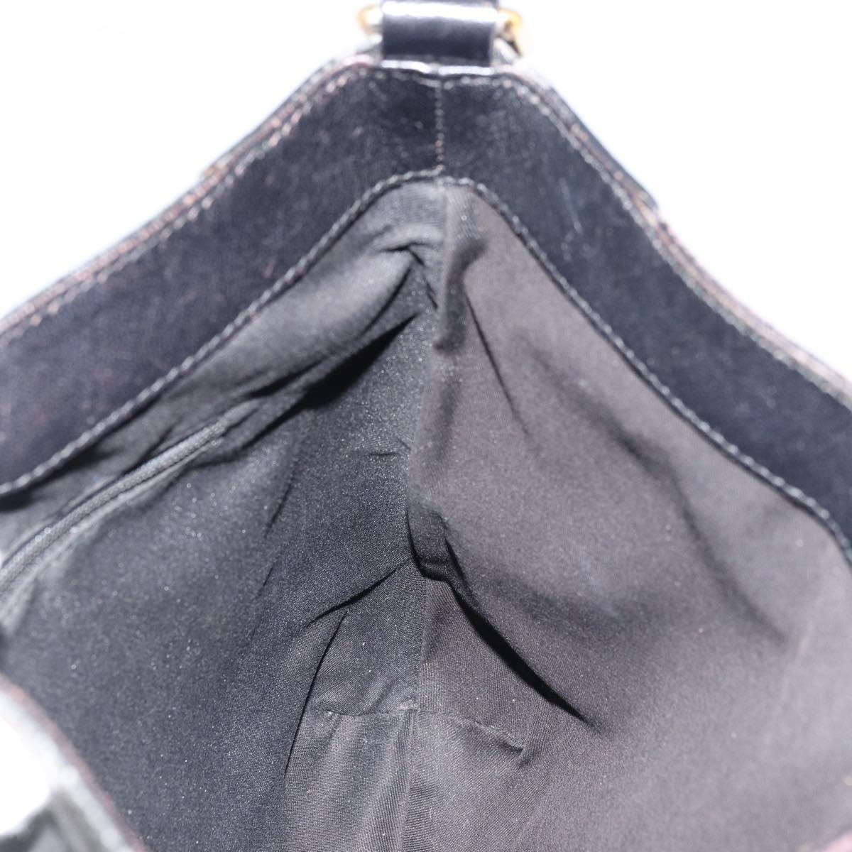 GUCCI GG Canvas Guccissima Bag Leather Outlet Black Gold 248272 Auth ep14133A