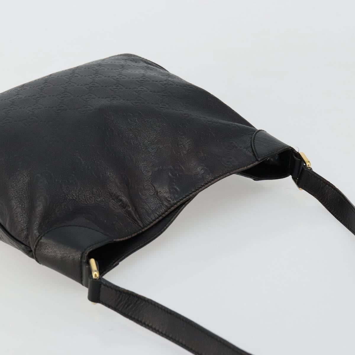 GUCCI GG Canvas Guccissima Bag Leather Outlet Black Gold 248272 Auth ep14133A