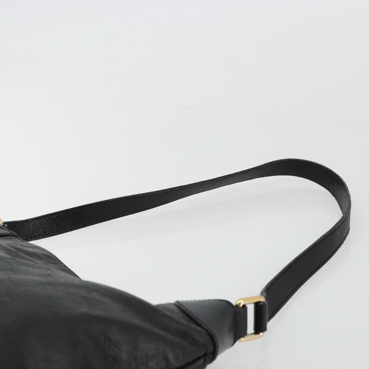 GUCCI GG Canvas Guccissima Bag Leather Outlet Black Gold 248272 Auth ep14133A