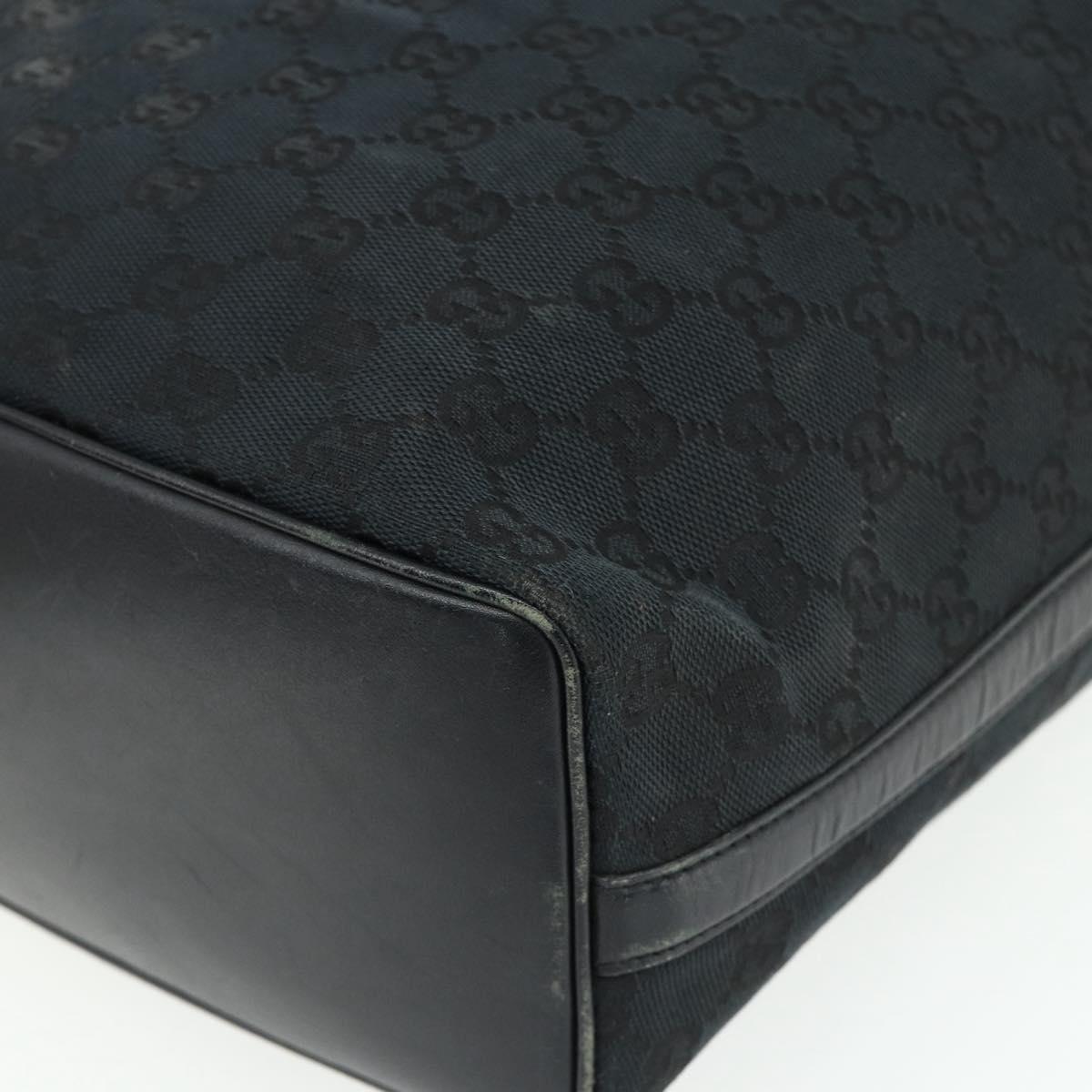 GUCCI GG Canvas Shoulder Bag Black Gold 001 4287 Auth ep14135