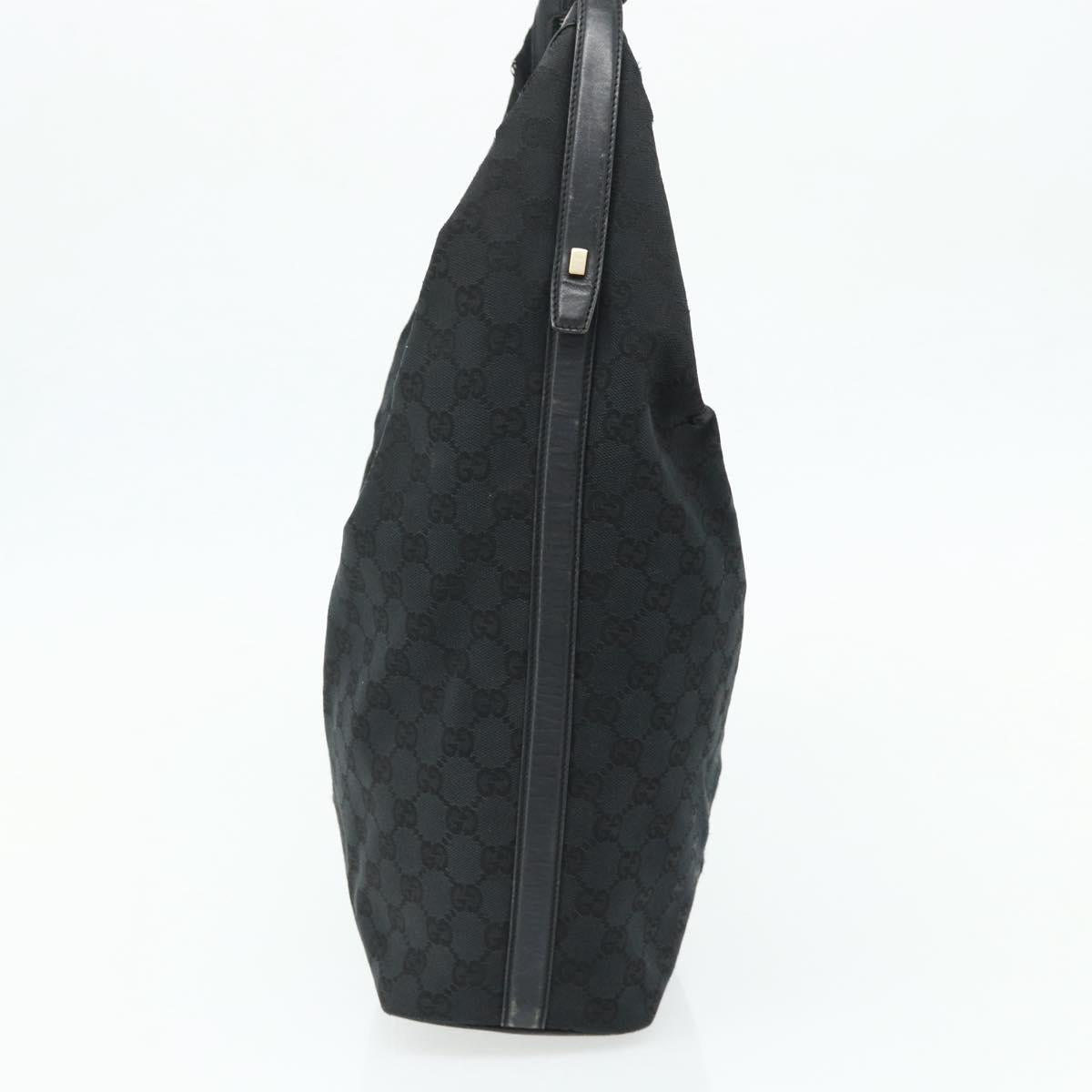 GUCCI GG Canvas Shoulder Bag Black Gold 001 4287 Auth ep14135
