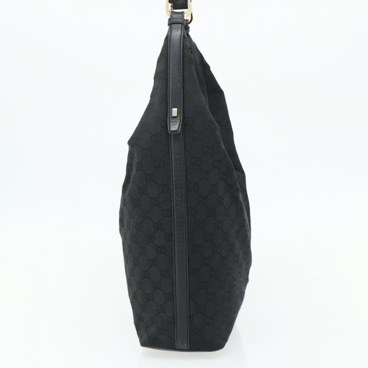 GUCCI GG Canvas Shoulder Bag Black Gold 001 4287 Auth ep14135