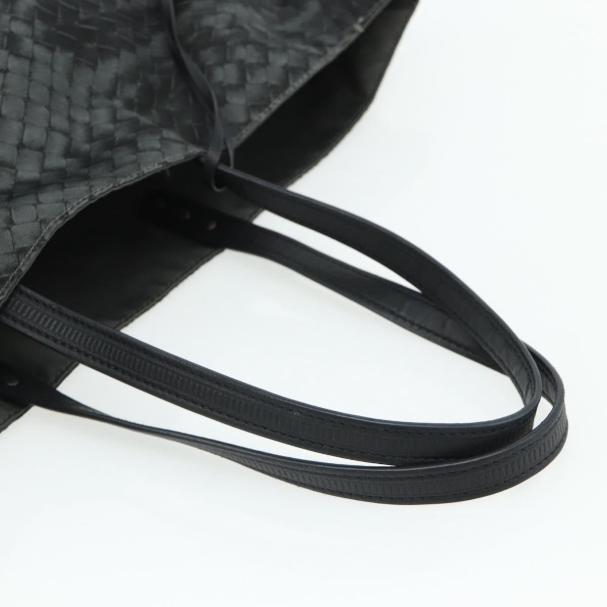 BOTTEGA VENETA INTRECCIATO Print Tote Bag Nylon Gray Auth ep14142A