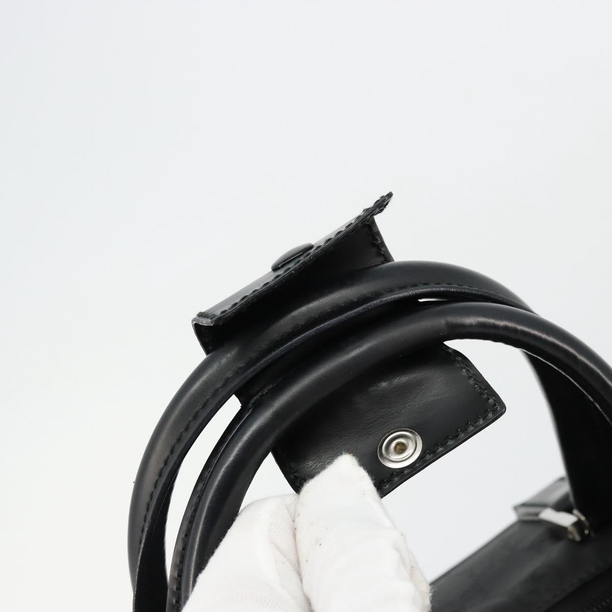 GUCCI GG Supreme Boston Bag PVC Black Silver Auth ep14143