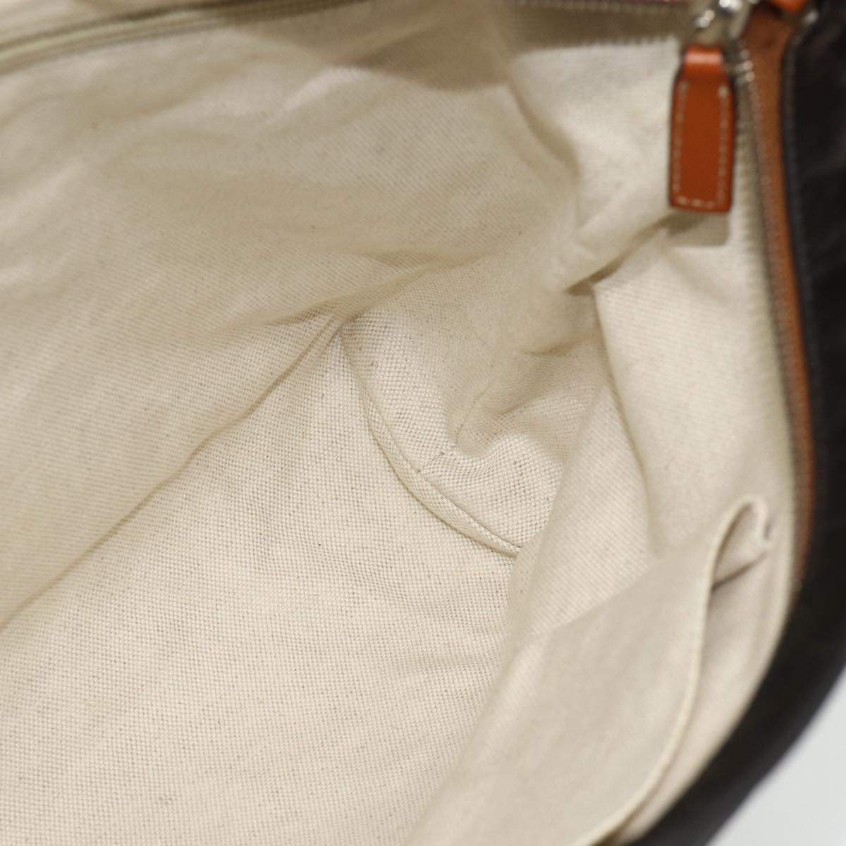 GUCCI GG Canvas Shoulder Bag Nylon Brown Silver 314529 Auth ep14151