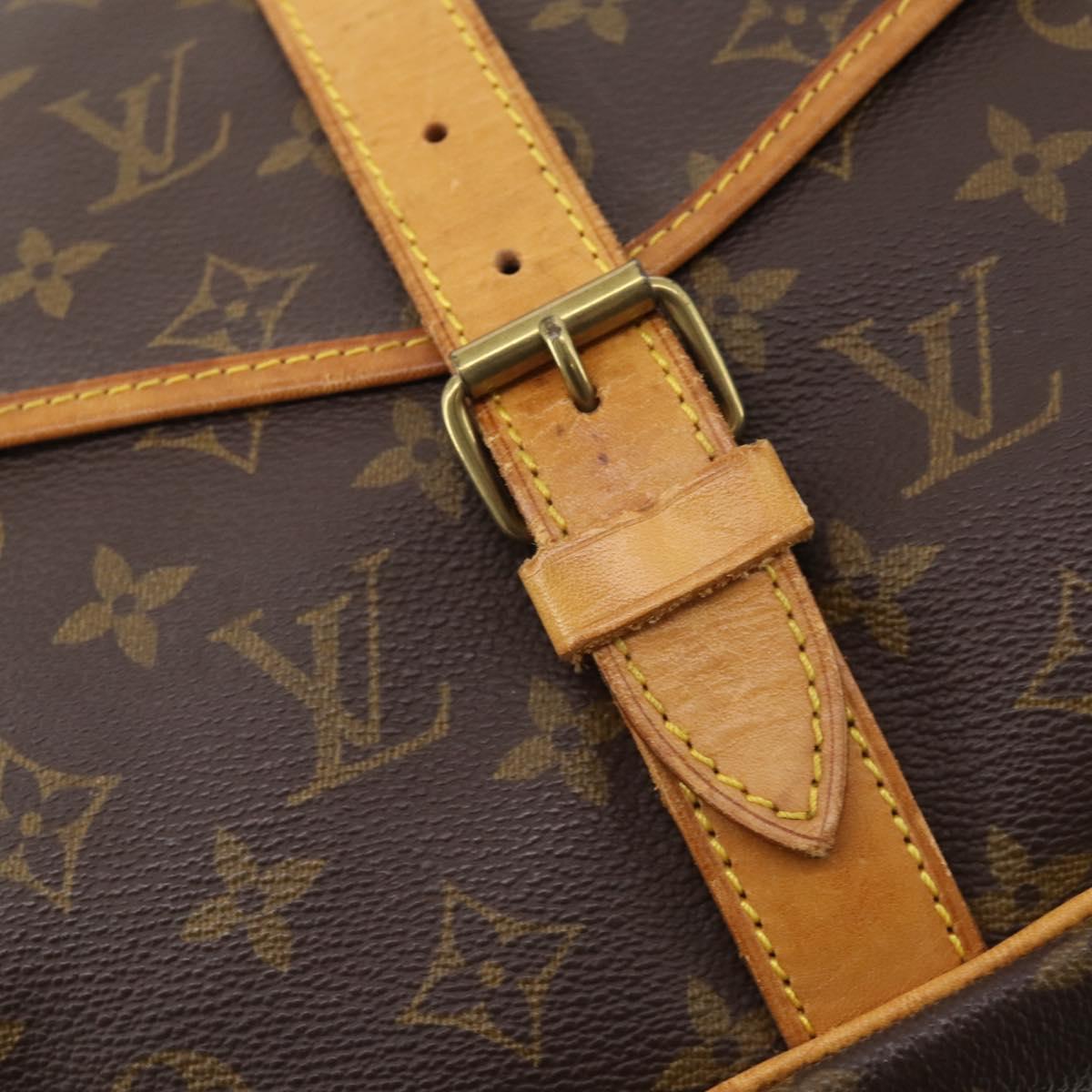 LOUIS VUITTON Monogram Saumur 35 Shoulder Bag M42254 LV Auth ep14166