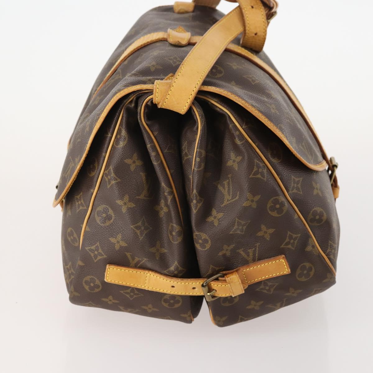 LOUIS VUITTON Monogram Saumur 35 Shoulder Bag M42254 LV Auth ep14166