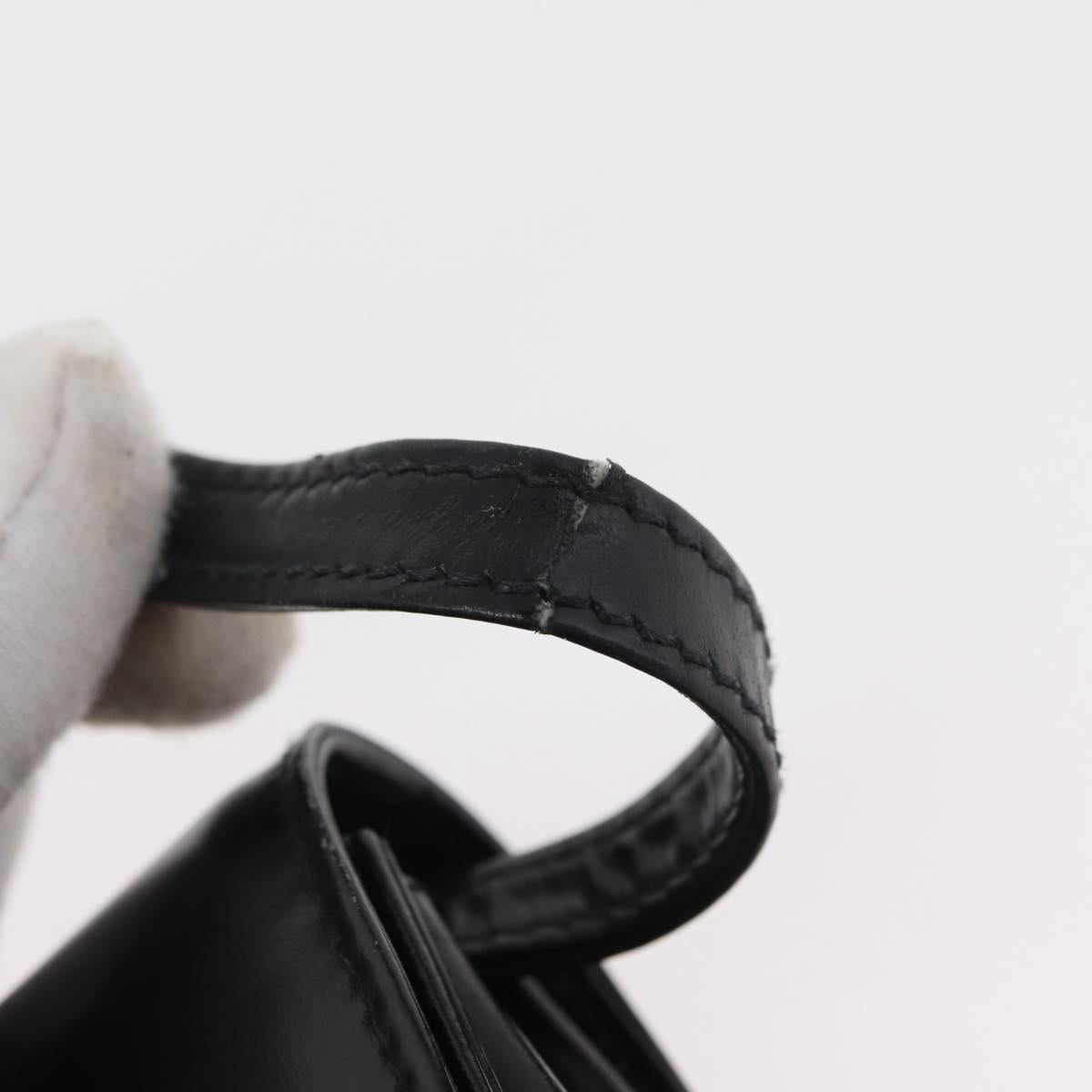 GUCCI Shoulder Bag Leather Black Gold 004 056 0219 Auth ep14171