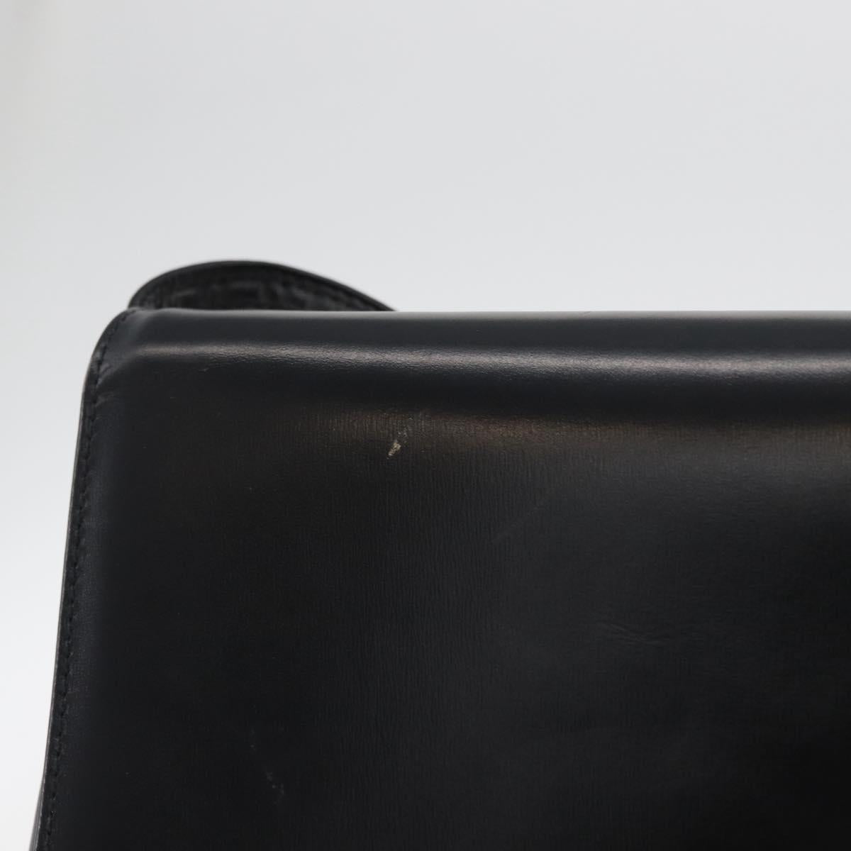 GUCCI Shoulder Bag Leather Black Gold 004 056 0219 Auth ep14171