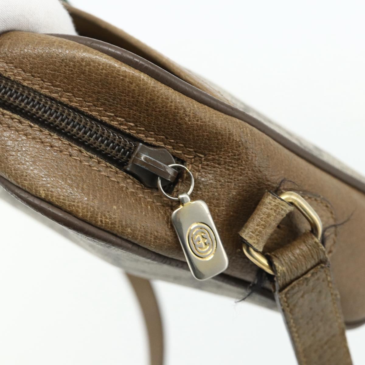 GUCCI GG Supreme Web Sherry Line Bag PVC Beige Gold 116 02 089 Auth ep14174