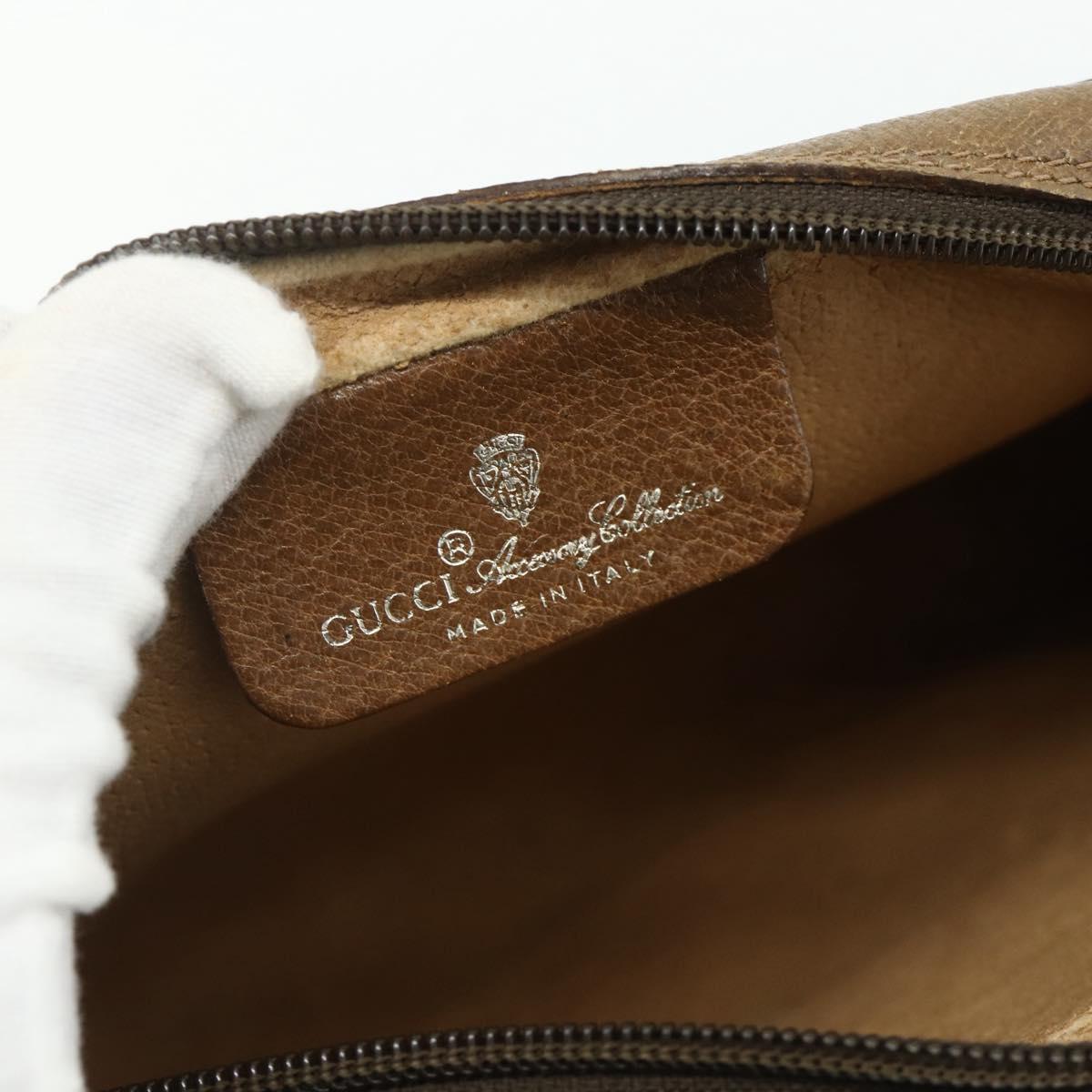 GUCCI GG Supreme Web Sherry Line Bag PVC Beige Gold 116 02 089 Auth ep14174