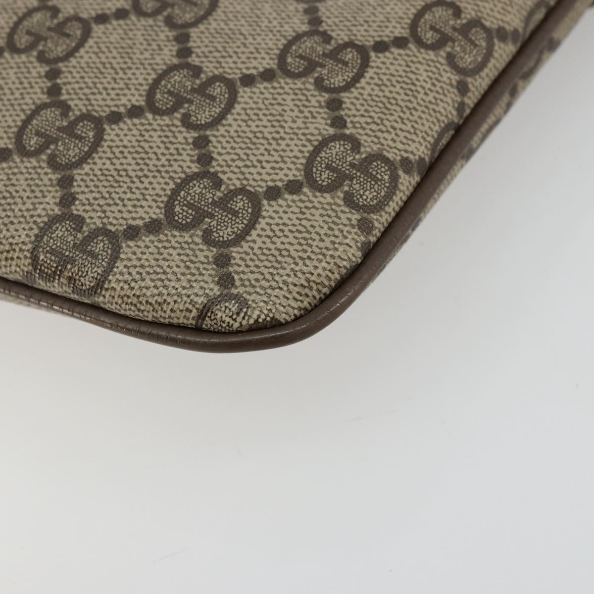 GUCCI GG Supreme Web Sherry Line Bag PVC Beige Gold 98 02 047 Auth ep14179