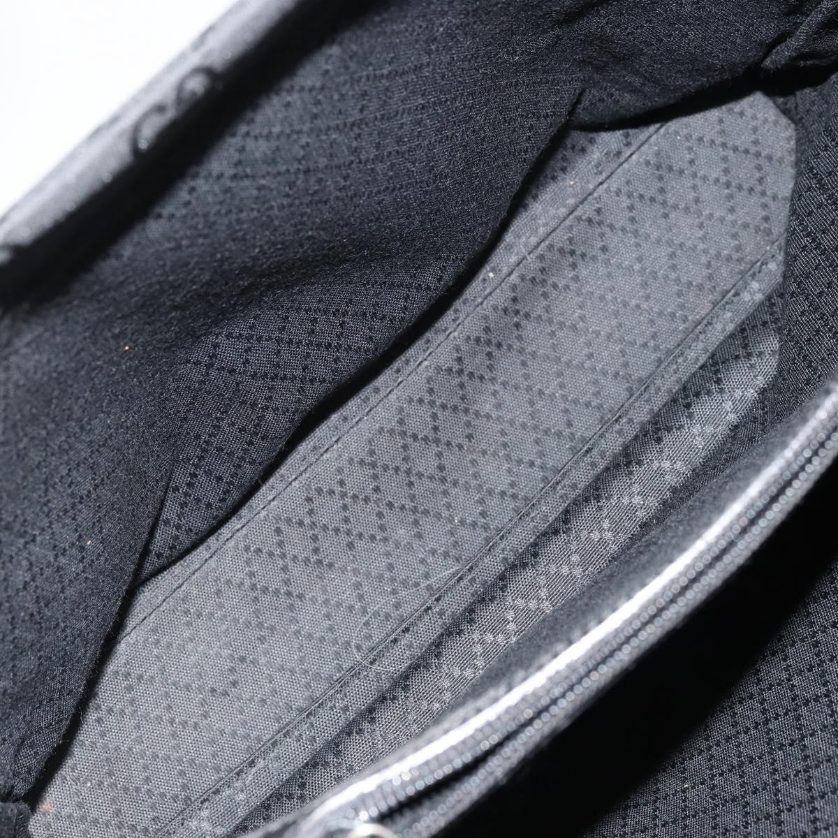 GUCCI GG Canvas Bamboo Hand Bag Nylon Black Silver 002 1010 Auth ep14182