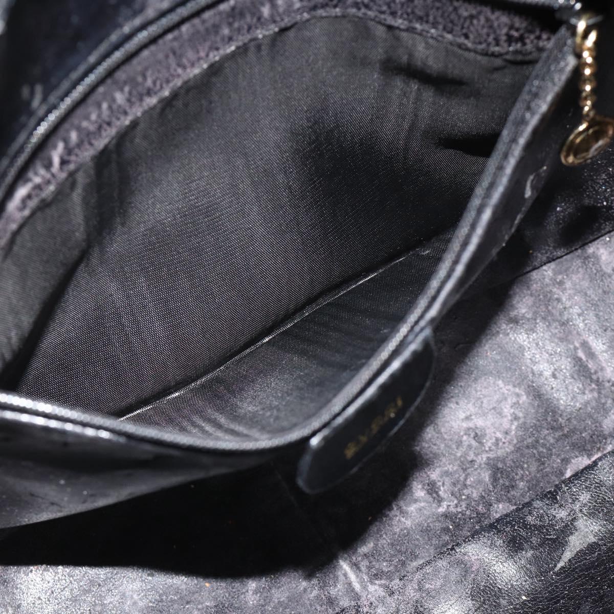 GUCCI Bamboo Hand Bag Leather Black Gold 001 2404 Auth ep14183