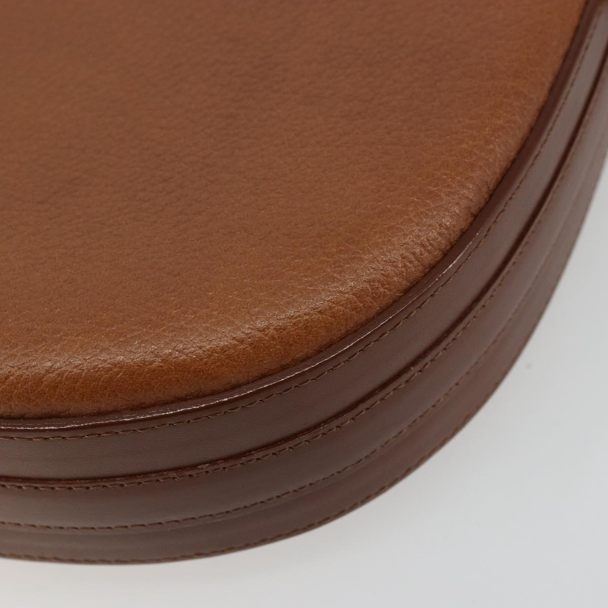 Burberrys Shoulder Bag Leather Brown Gold Auth ep14186