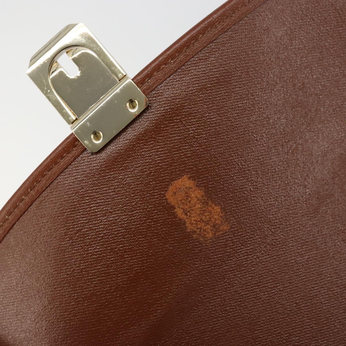 Burberrys Shoulder Bag Leather Brown Gold Auth ep14186