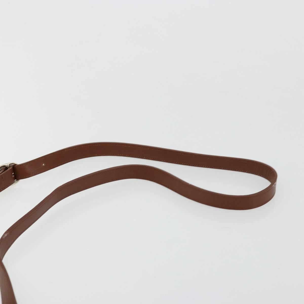 Burberrys Shoulder Bag Leather Brown Gold Auth ep14186