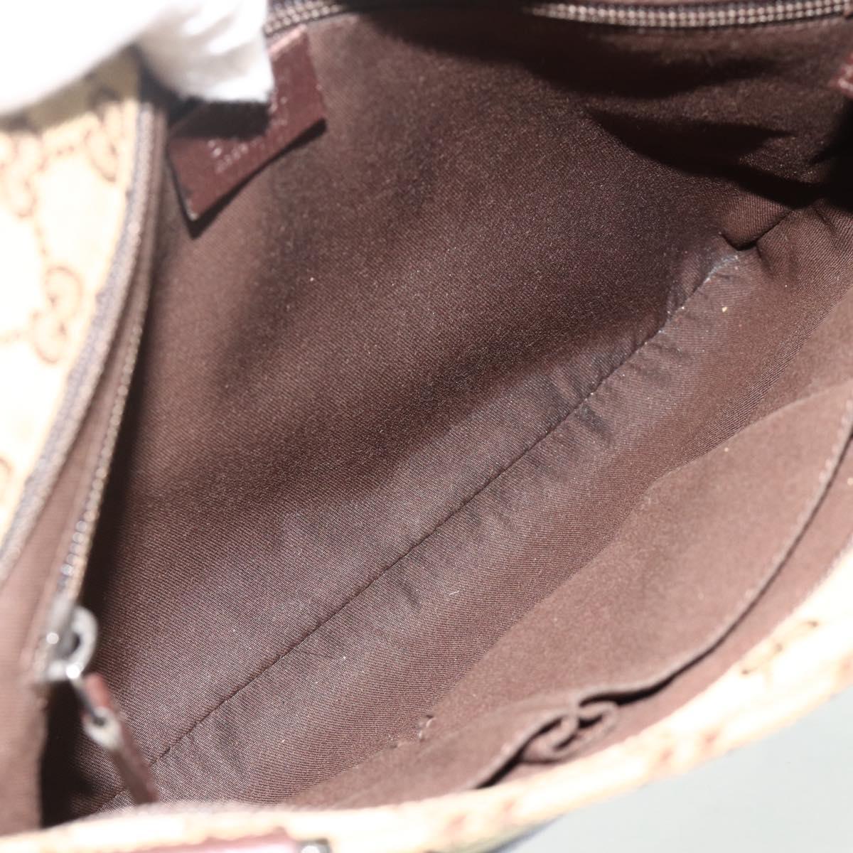 GUCCI GG Canvas Shoulder Bag Beige Brown 256100 Auth ep14187