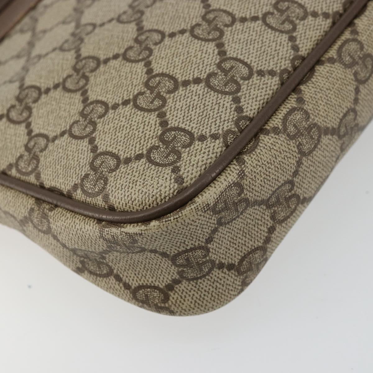 GUCCI GG Supreme Shoulder Bag PVC Beige Gold 89 02 068 Auth ep14193