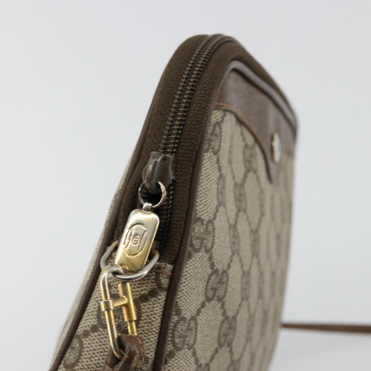 GUCCI GG Supreme Shoulder Bag PVC Beige Gold 89 02 068 Auth ep14193