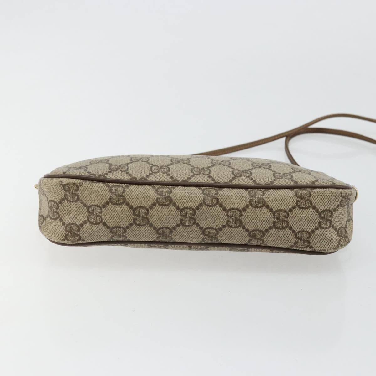 GUCCI GG Supreme Shoulder Bag PVC Beige Gold 89 02 068 Auth ep14193