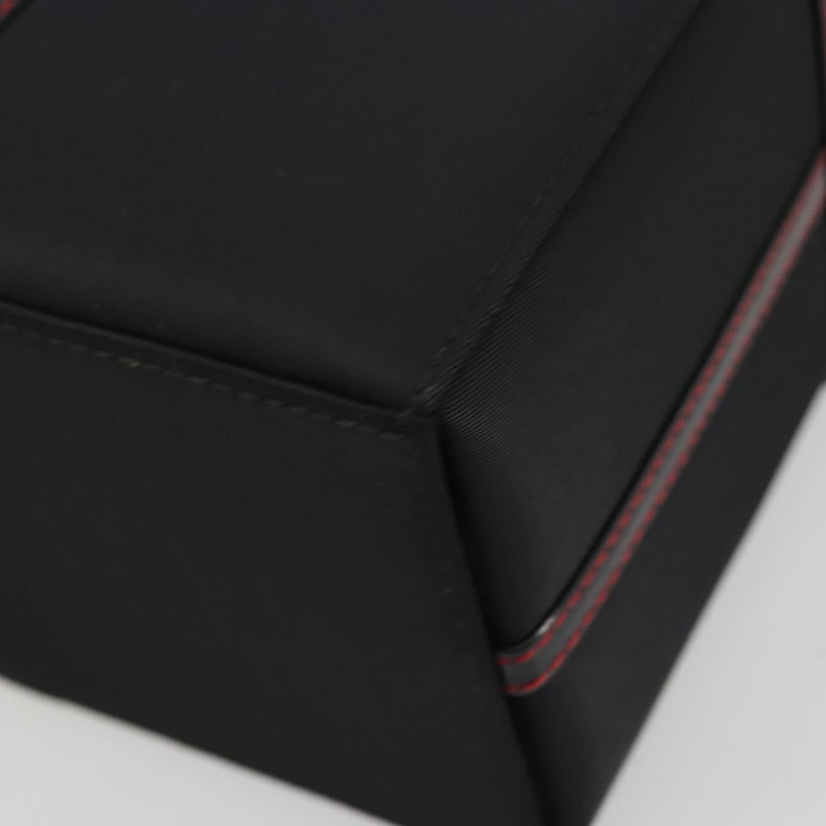 Christian Dior Vanity Pouch Nylon Black Silver Auth ep14195