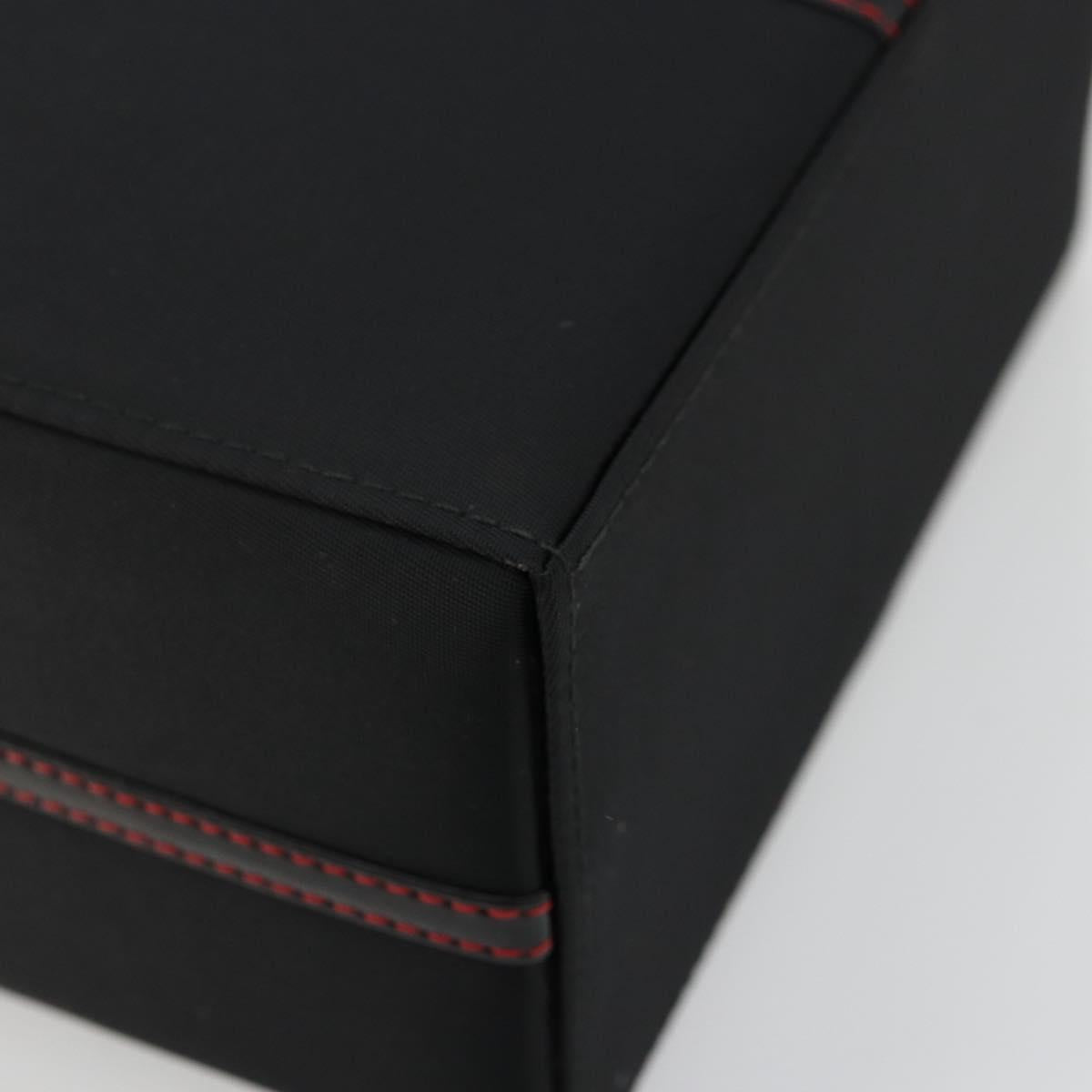 Christian Dior Vanity Pouch Nylon Black Silver Auth ep14195