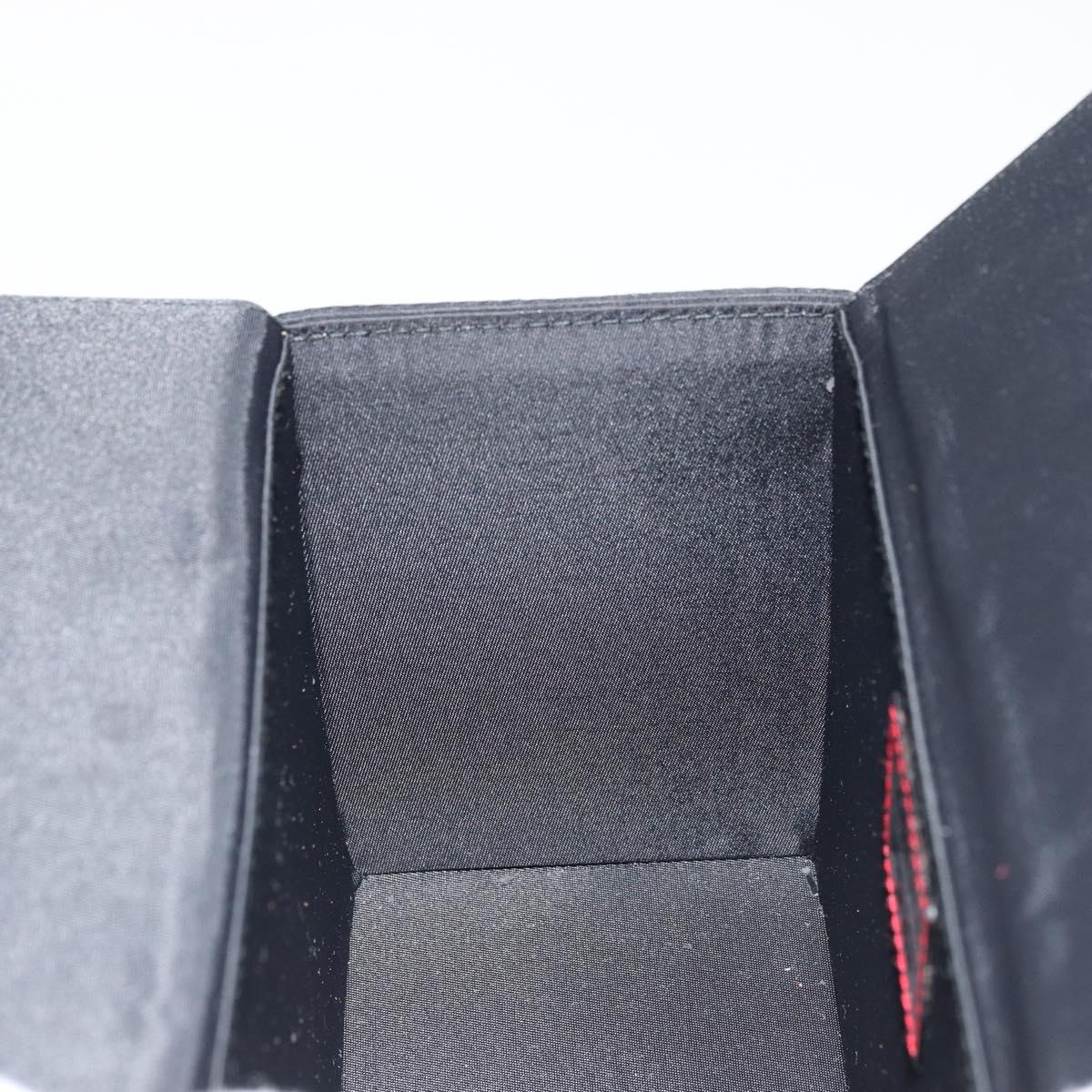 Christian Dior Vanity Pouch Nylon Black Silver Auth ep14195