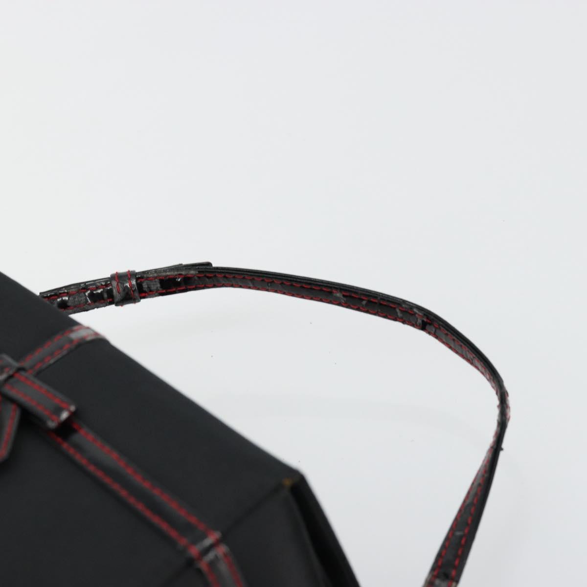 Christian Dior Vanity Pouch Nylon Black Silver Auth ep14195