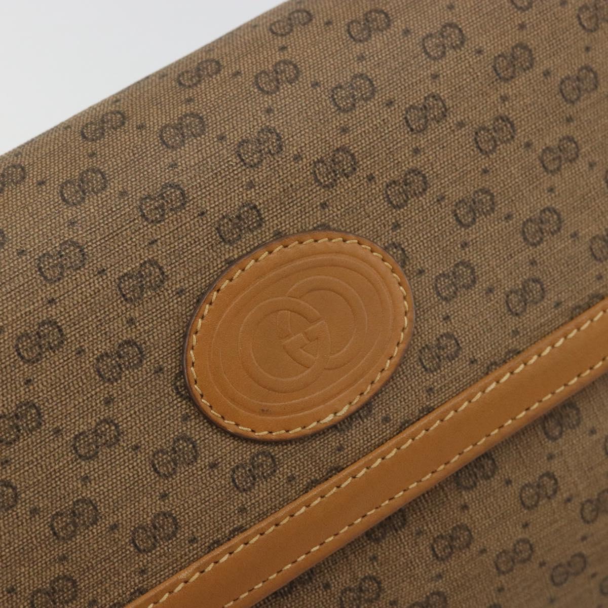 GUCCI Micro GG Supreme Shoulder Bag PVC Beige Gold 004 104 0024 Auth ep14198