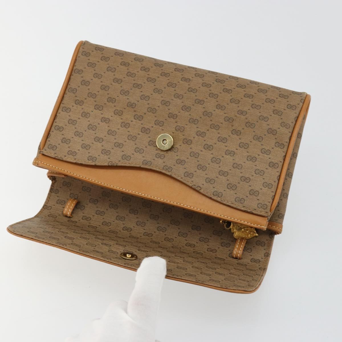 GUCCI Micro GG Supreme Shoulder Bag PVC Beige Gold 004 104 0024 Auth ep14198