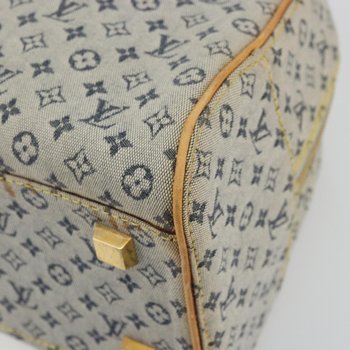 LOUIS VUITTON Monogram Mini Marie Hand Bag Blue M92003 LV Auth ep14206
