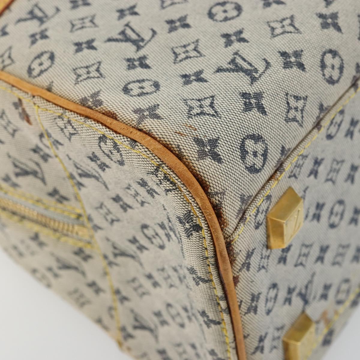 LOUIS VUITTON Monogram Mini Marie Hand Bag Blue M92003 LV Auth ep14206