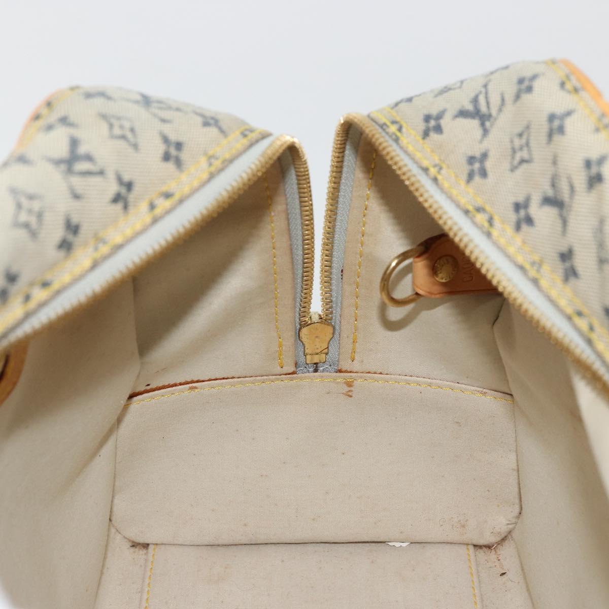 LOUIS VUITTON Monogram Mini Marie Hand Bag Blue M92003 LV Auth ep14206