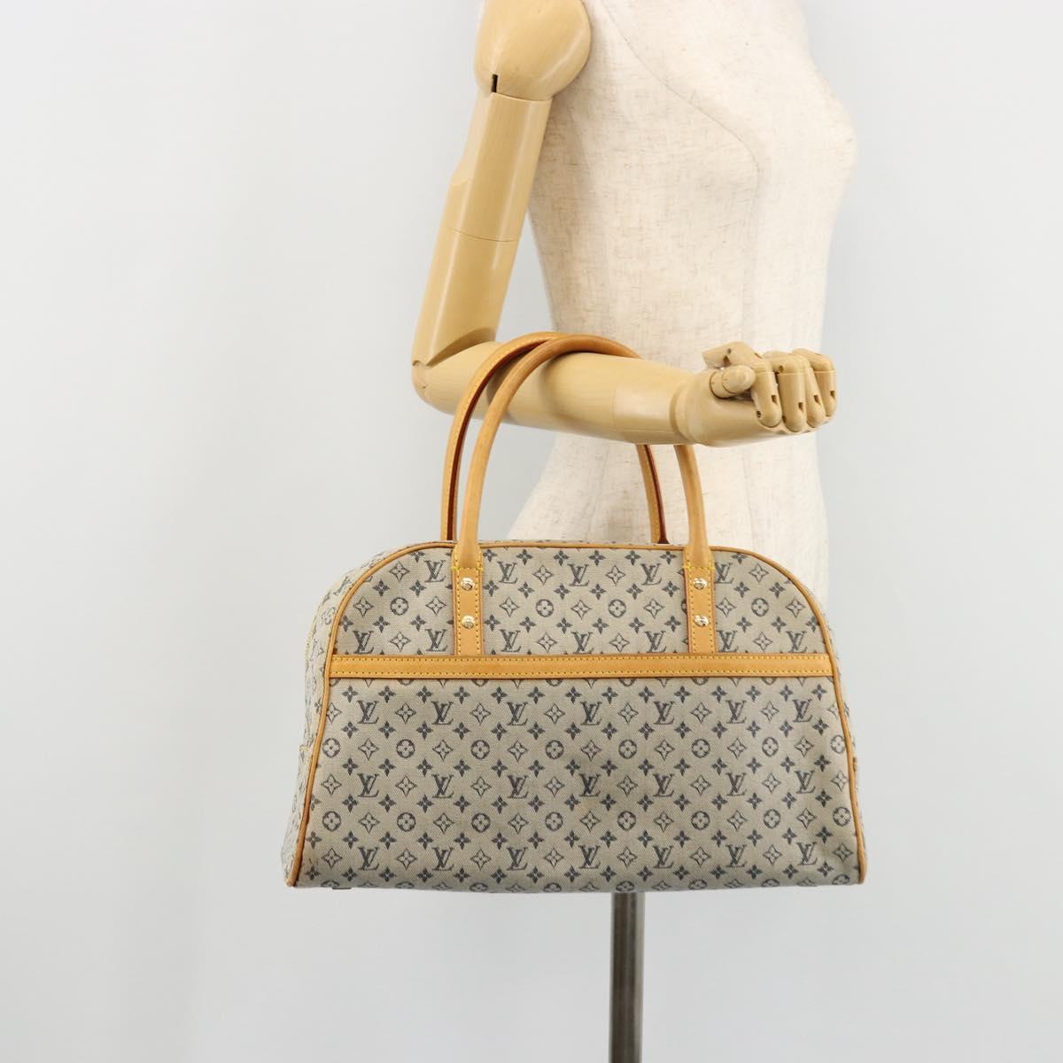 LOUIS VUITTON Monogram Mini Marie Hand Bag Blue M92003 LV Auth ep14206