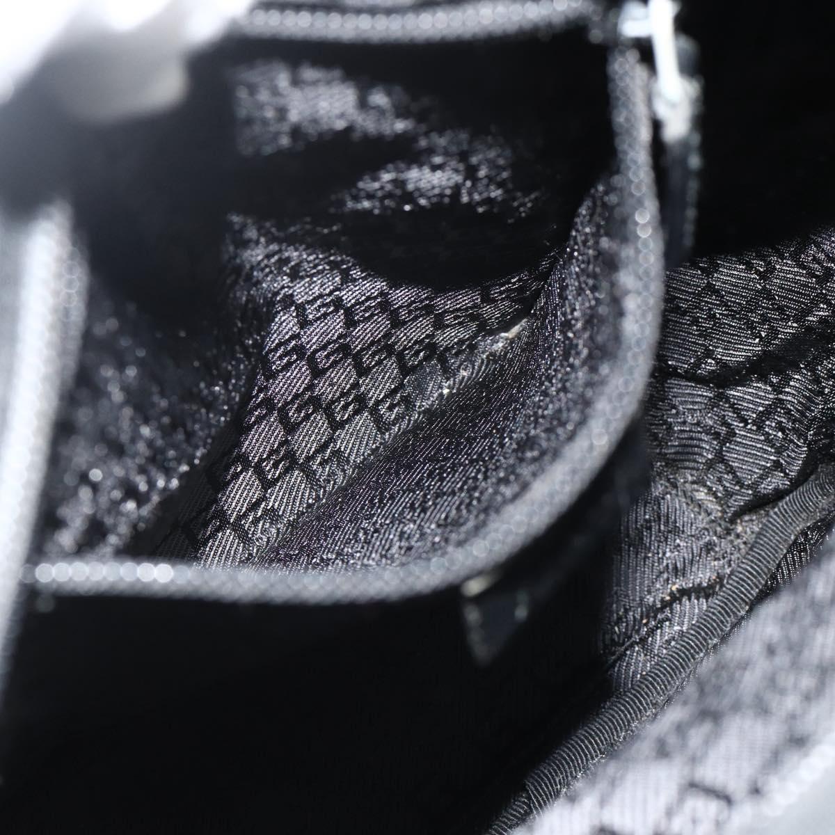 GUCCI Shoulder Bag Nylon Black Silver 018 1612 Auth ep14214