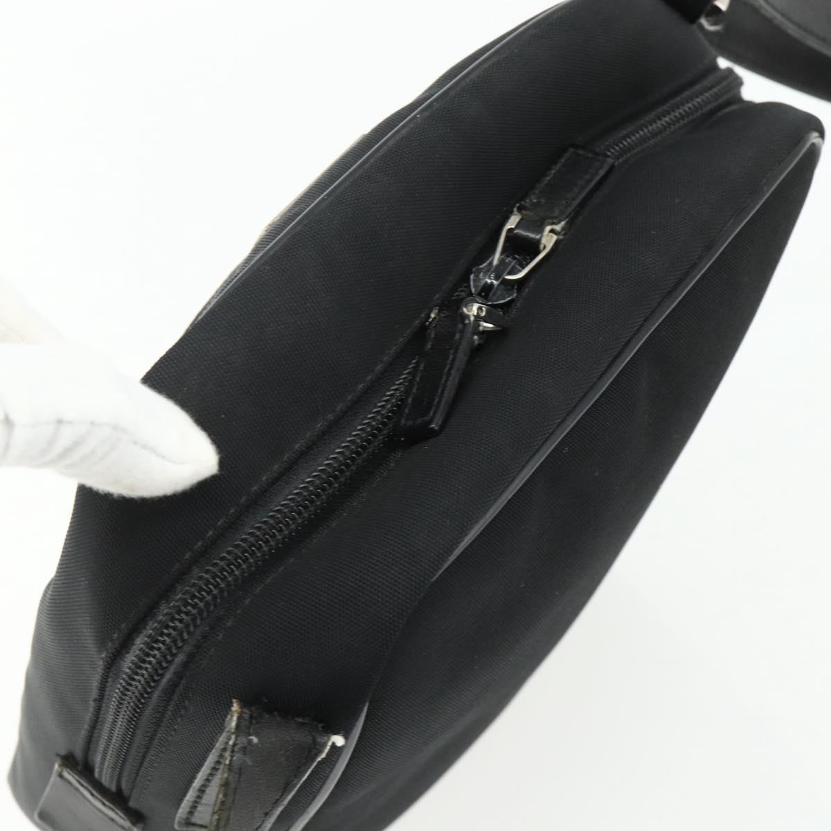 GUCCI Shoulder Bag Nylon Black Silver 018 1612 Auth ep14214