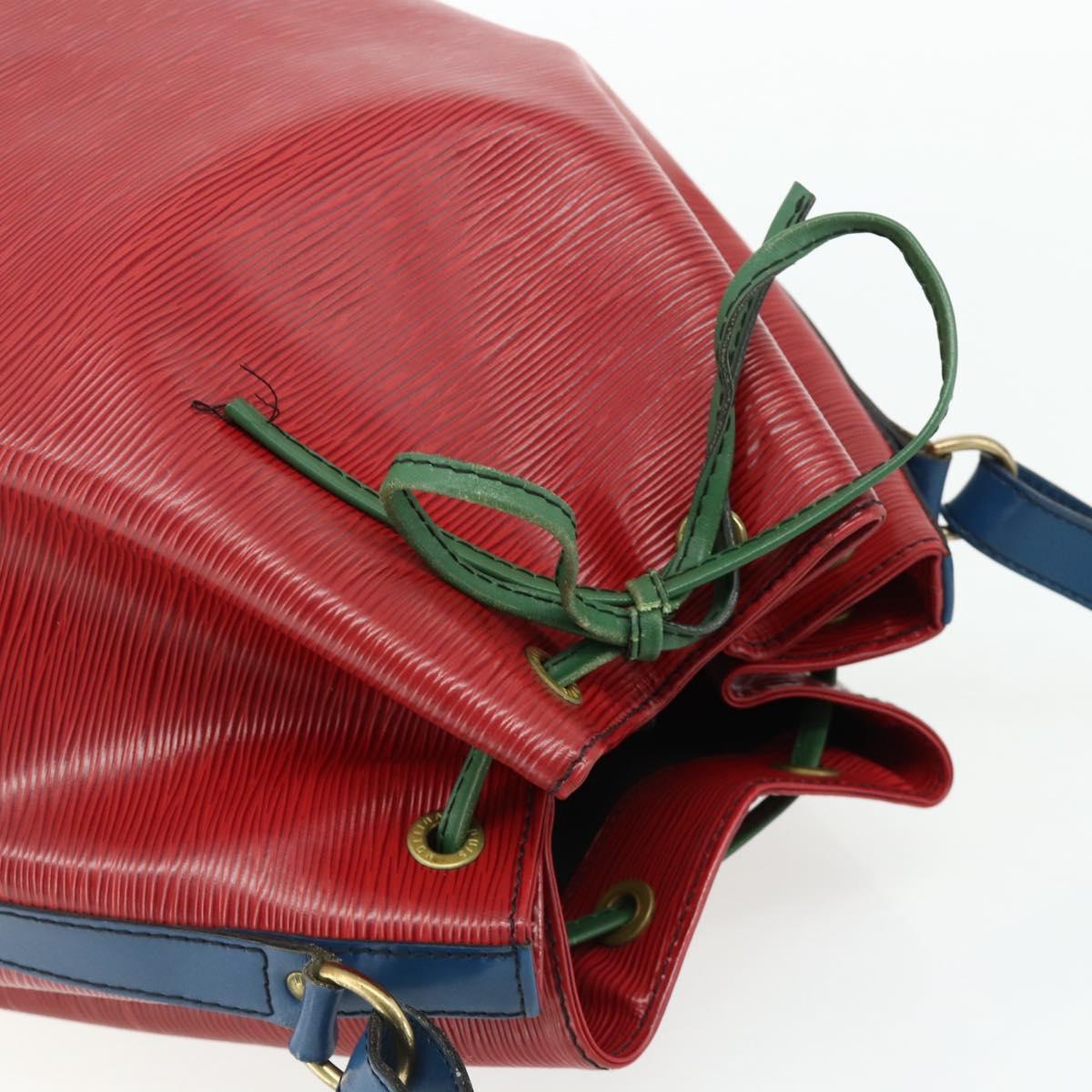 LOUIS VUITTON Epi Noe Shoulder Bag Tricolor Red Blue M44084 LV Auth ep14220