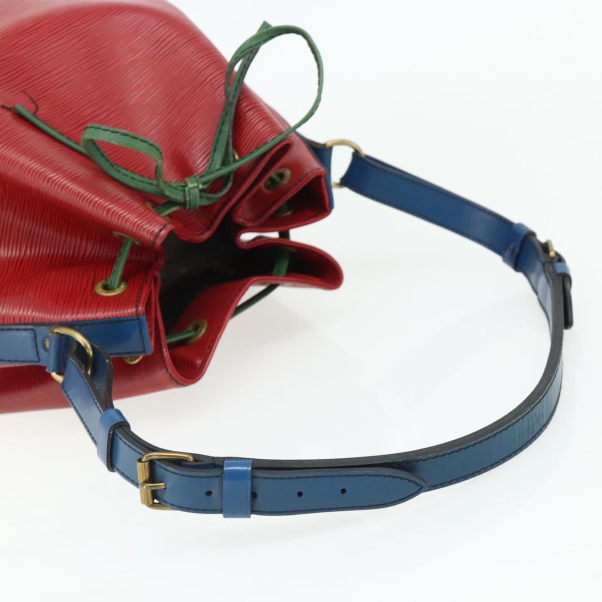 LOUIS VUITTON Epi Noe Shoulder Bag Tricolor Red Blue M44084 LV Auth ep14220